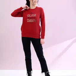 Mast & Harbour Women Typography Printed Sweatshirt-picture-17