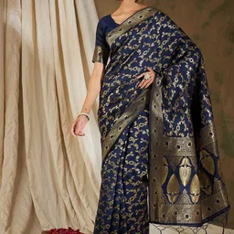 Suha Woven Design Zari Art Silk Ready to Wear Banarasi Saree-image-61
