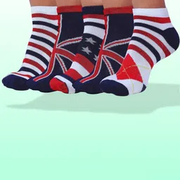 MJE Men Pack Of 5 Patterned Ankle Length Socks-image-63