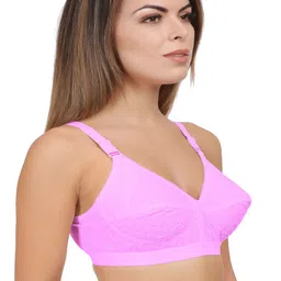 Eve's Beauty Pack Of 2 Self design Full Coverage Non Padded Minimizer Bra With Side Shaper image 3