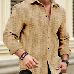 Men Regular Fit Self Design Casual Shirt-image-66