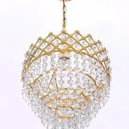 250MM JHOOMER GLOSSY LOOK CHANDELIER CEILING LAMP WITH DECENT LIGHT Chandelier Ceiling Lamp Chandelier Ceiling Lamp-image-1