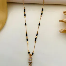 Anouk Gold-Plated Artificial Stones and Beads Mangalsutra image 2