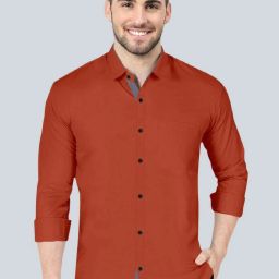 Men Regular Fit Solid Spread Collar Casual Shirt-image-108