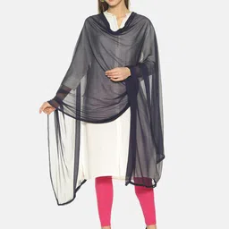 TWIN BIRDS Set Of 2 Solid Dupatta image 3