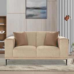 casacraft from pepperfry Franklin Fabric 2 Seater Sofa in Cream Colour-picture-37