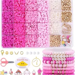 Kids Jewelry Making Kit, Plastic Beads for Crafts Jewellery, Unicorn, Fantasy-19