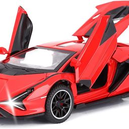 deoxy 1:32 Scale Lamborghini Sian Diecast Metal Car toy with Lights & Sound Kids toys-picture-44