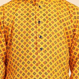 Pro-Ethic STYLE DEVELOPER Boys Ethnic Motifs Printed Kurta With Pyjamas image 4