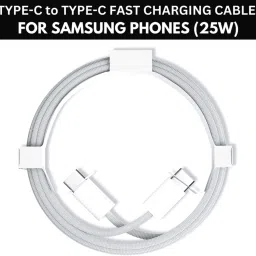 RoarX USB Type C Cable 6 A 1 m Nylon Braided Braided 25 watt c to c cable Fast Charging for Samsung M14 5G A54 A23 S23 F34 S22 F54 A14 F14 F23 Original type c to c cable-picture-17