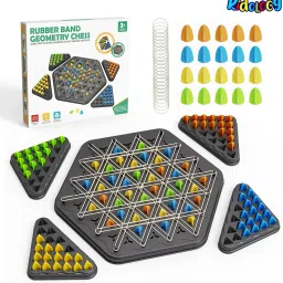 Chain Triangle Chess Game – Triggle Rubber Band Game for Kids & Adults-23