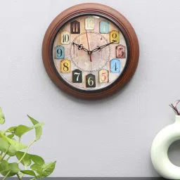 pristine interiors Vintage Brown Wood & MDF Wall Clock-picture-26