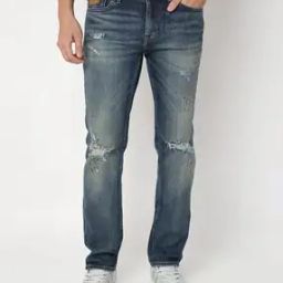 Yoshiro Blue Stone Enzyme Wash Straight Fit Jeans-image-34