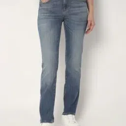 BARA Women's Slim Blue Jeans-image-2