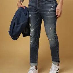 Osaka Comfort Heavy Whiskered Mid Blue Straight Fit Jeans-image-24