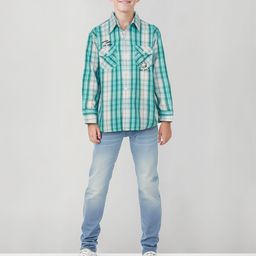 Gini and Jony Boys Standard Tartan Checks Opaque Checked Casual Shirt-image-61