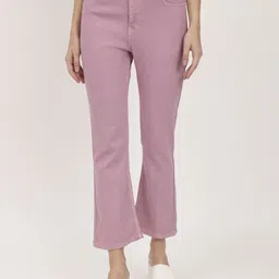 Moda Rapido Women Jean Cotton Bootcut High-Rise Light Fade Jeans-image-77