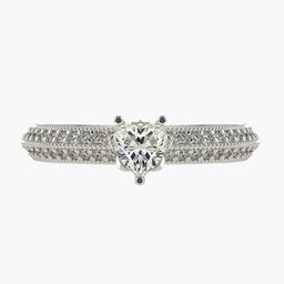 VALANOVA 14KT White Gold Diamond Studded Ring 2.33gms-image-72