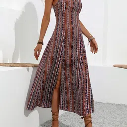 JC Mode Print A-Line Midi Dress-image-75