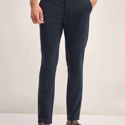 THE BEAR HOUSE Men Mid-Rise Slim Fit Formal Trousers-image-85