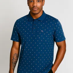 SANDPIPER Conversational Polo Collar Cotton Relaxed Fit T-shirt-picture-23