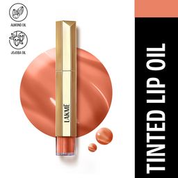 Lakme 9to5 Overtime Shine Tinted Lip Oil Gloss With Almond & Jojoba Oil 5.3ml- Coral Charm-21