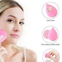 Facejewel Set Of 4 Blender Sponge, Soft Egg Shaped Puff With Finger & Heart Puff image 3