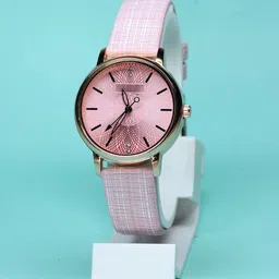 VIRAKTI Women Embellished Dial & Leather Straps Analogue Watch E-44-PINK-24-image-54
