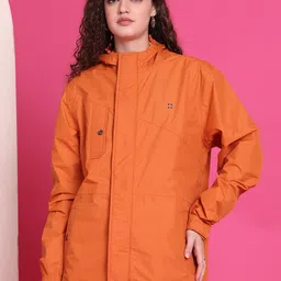 HOUSE OF VEDAS Women Dry Fit Windcheater and Water Resistant Hooded Outdoor Sporty Jacket-image-25