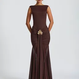 Bee Boe Orchid Mesh Plum Maxi Skirt-picture-24