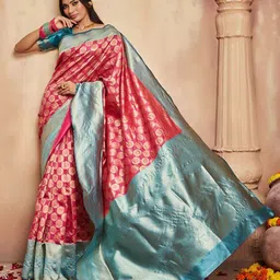 INDIOTSAV Woven Design Zari Banarasi Saree-image-39