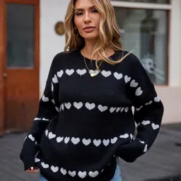 StyleCast Women Coversational Printed Round Neck Pullover-picture-12