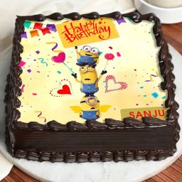 Minion Trio Birthday Poster Cake-image-27