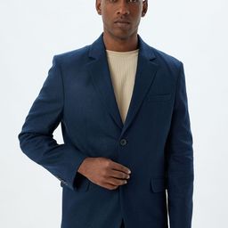 Koton Notched Lapel Collar Single Breasted Blazer-picture-23