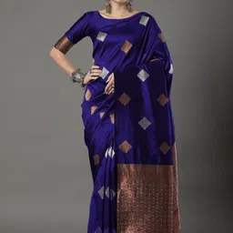 BlueRang Woven Design Zari Banarasi Saree-picture-25