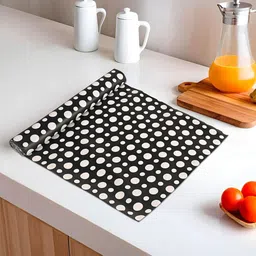 Kuber Industries Black & White Water Resistant Shelf Liner Organiser-45
