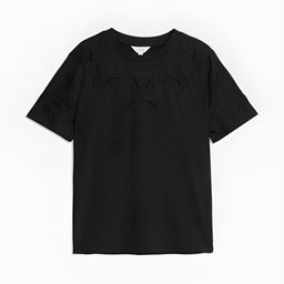 Marks & Spencer Women Printed V-Neck Applique T-shirt-image-86
