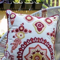 hom&us Blue & Maroon Ethnic Motifs Square Cushion Covers-image-42