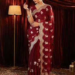 kasee Embellished Embroidered Pure Chiffon Saree-28