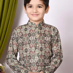 NFC CREATION Boys Embroidered Regular Sequinned Kurta with Patiala image 3