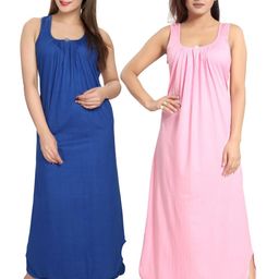 Inner Beats Pack Of 2 Cotton Blend Nightdress-picture-36