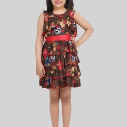 BEING NAUGHTY Girls Floral Printed A-Line Dress-picture-16