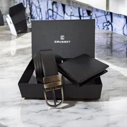 CRUSSET Men Stylish Belt & Wallet Combo Comes with a box-picture-14