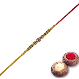 MEIRA JEWELLERY Beaded Rakhi Comes with Roli Chawal & Greeting Card-image-52