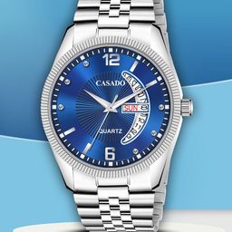 CASADO Men Stainless Steel Bracelet Style Straps Analogue Watch CD-636-BLUE-SIL-DD-image-99
