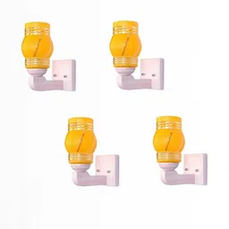 Somil Premium Designer Glass Wall / Night Lamp Elegant & Stylish Dcor Accent for Modern Interiors, color- Yellow, Size- 20 X 25 X 24.5 CM-image-30