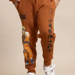 Kids Ville Boys Naruto Printed Regular Fit Joggers-image-72