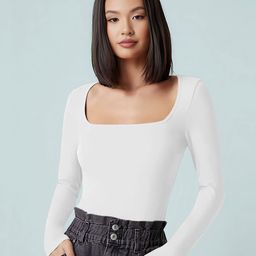 Dream Beauty Fashion Women Square Neck Solid Top-image-48