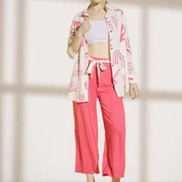 NEYSA Printed Shirt Collar Shirt With Trouser-57
