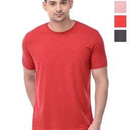 COLOR CAPITAL Unisex Pack Of 4 Solid Round Neck Cotton T-shirts-image-78